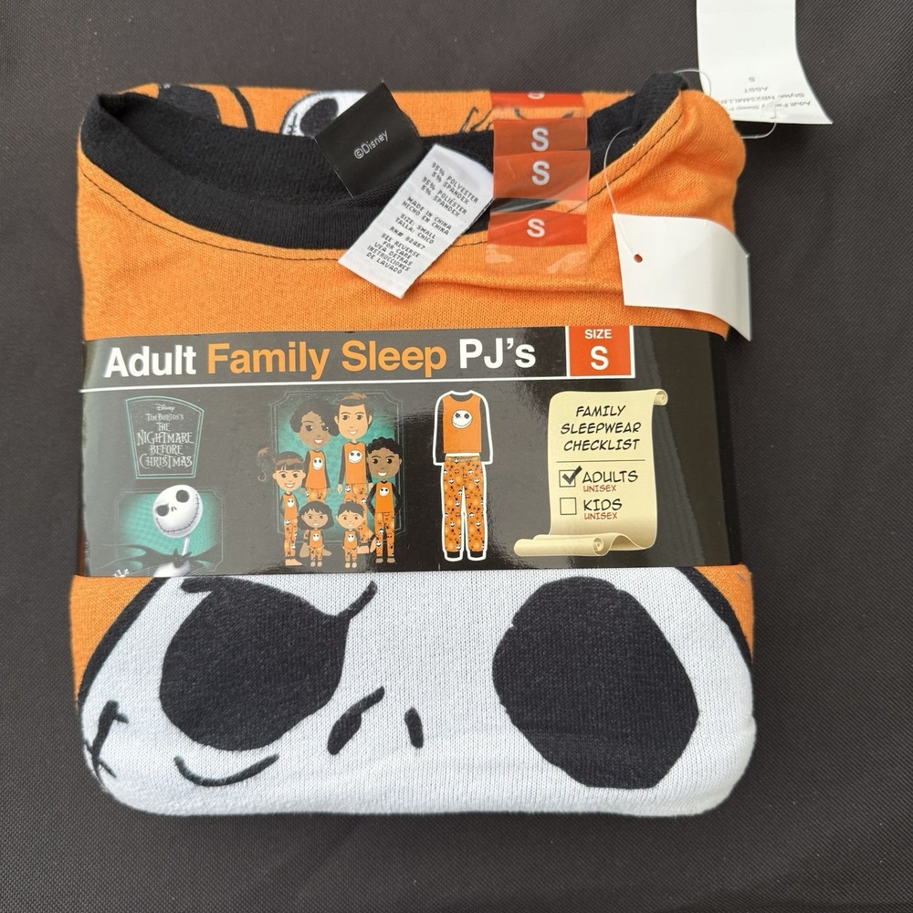 Halloween Disney‎ The Nighmare Before Christmas Adult Family UNISEX Small Pjs